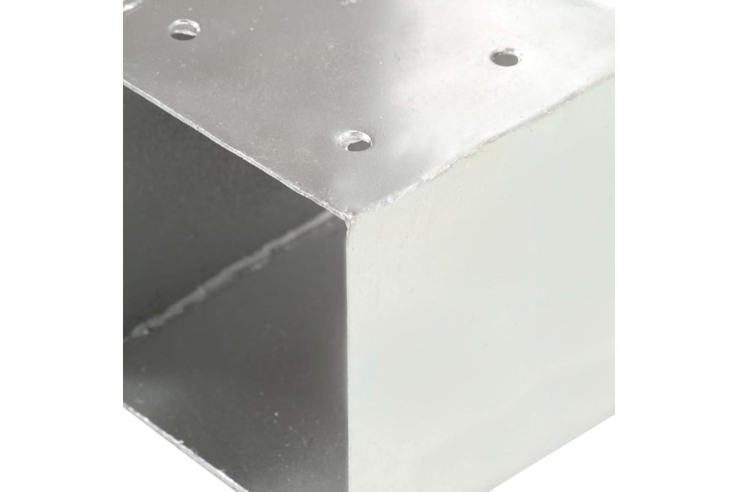 vidaXL 145472 Post Connectors 4 Pcs T Shape Galvanised Metal 91x91mm-6