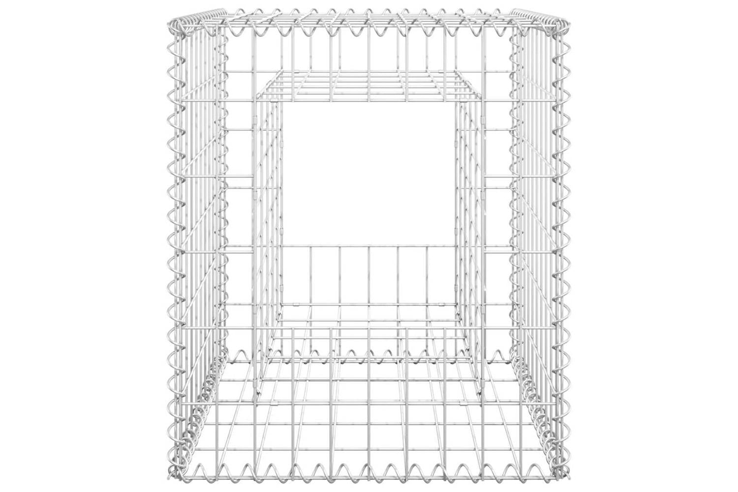 vidaXL 151267 Gabion Basket Posts 2 Pcs 50x50x60cm Iron-4