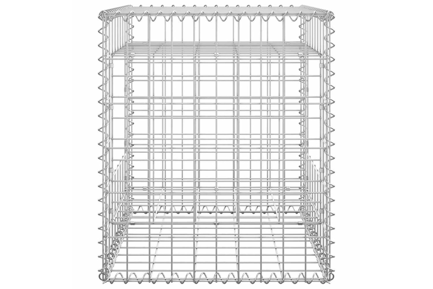 vidaXL 151267 Gabion Basket Posts 2 Pcs 50x50x60cm Iron-5