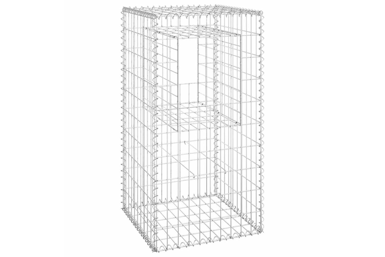 vidaXL 151269 Gabion Basket Posts 2 Pcs 50x50x100cm Iron-3
