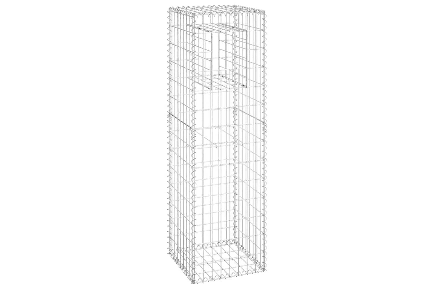 vidaXL 151263 Gabion Basket Posts 2 Pcs 40x40x140cm Iron-3