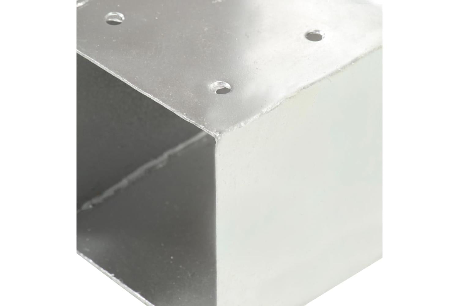 vidaXL 145456 Post Connectors 4 Pcs T Shape Galvanised Metal 71x71mm-6