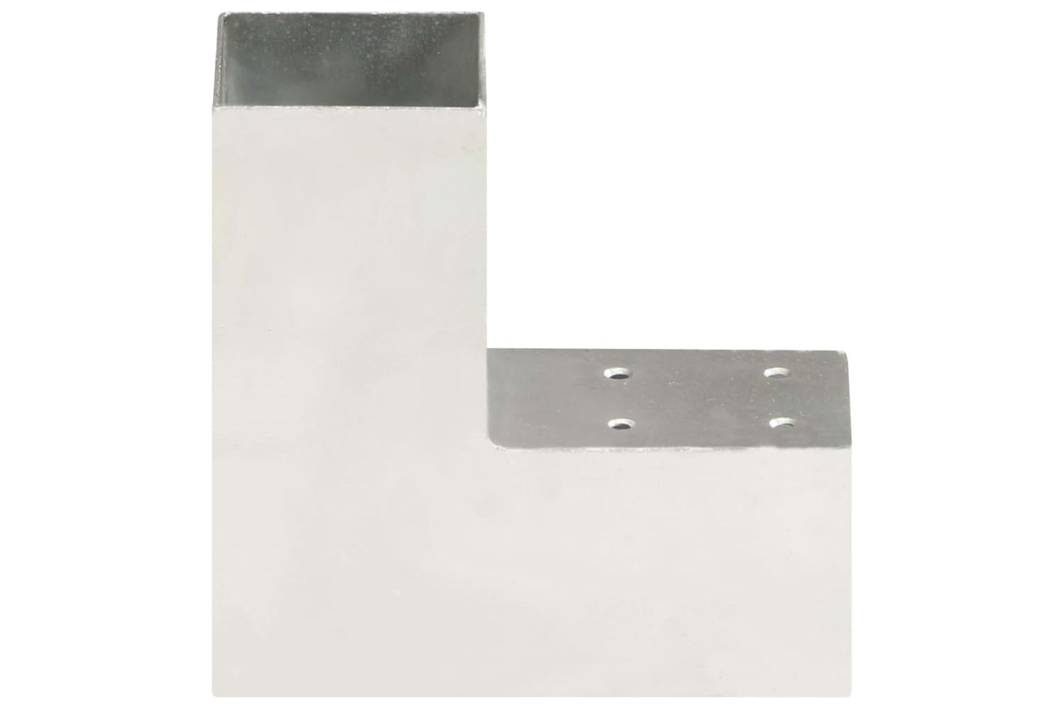vidaXL 145453 Post Connector L Shape Galvanised Metal 71x71mm-2