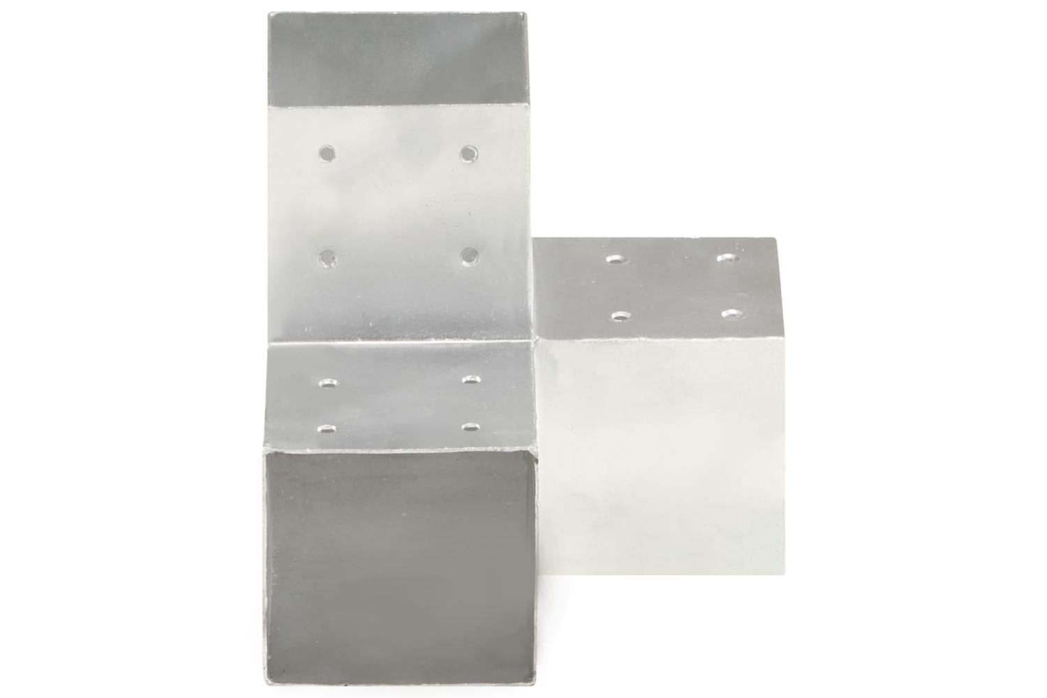 vidaXL 145481 Post Connector Y Shape Galvanised Metal 101x101mm-2