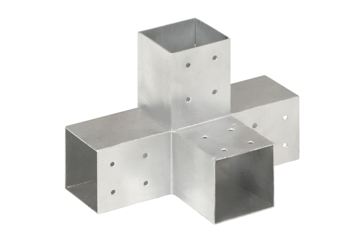 vidaXL 145467 Post Connector X Shape Galvanised Metal 81x81mm