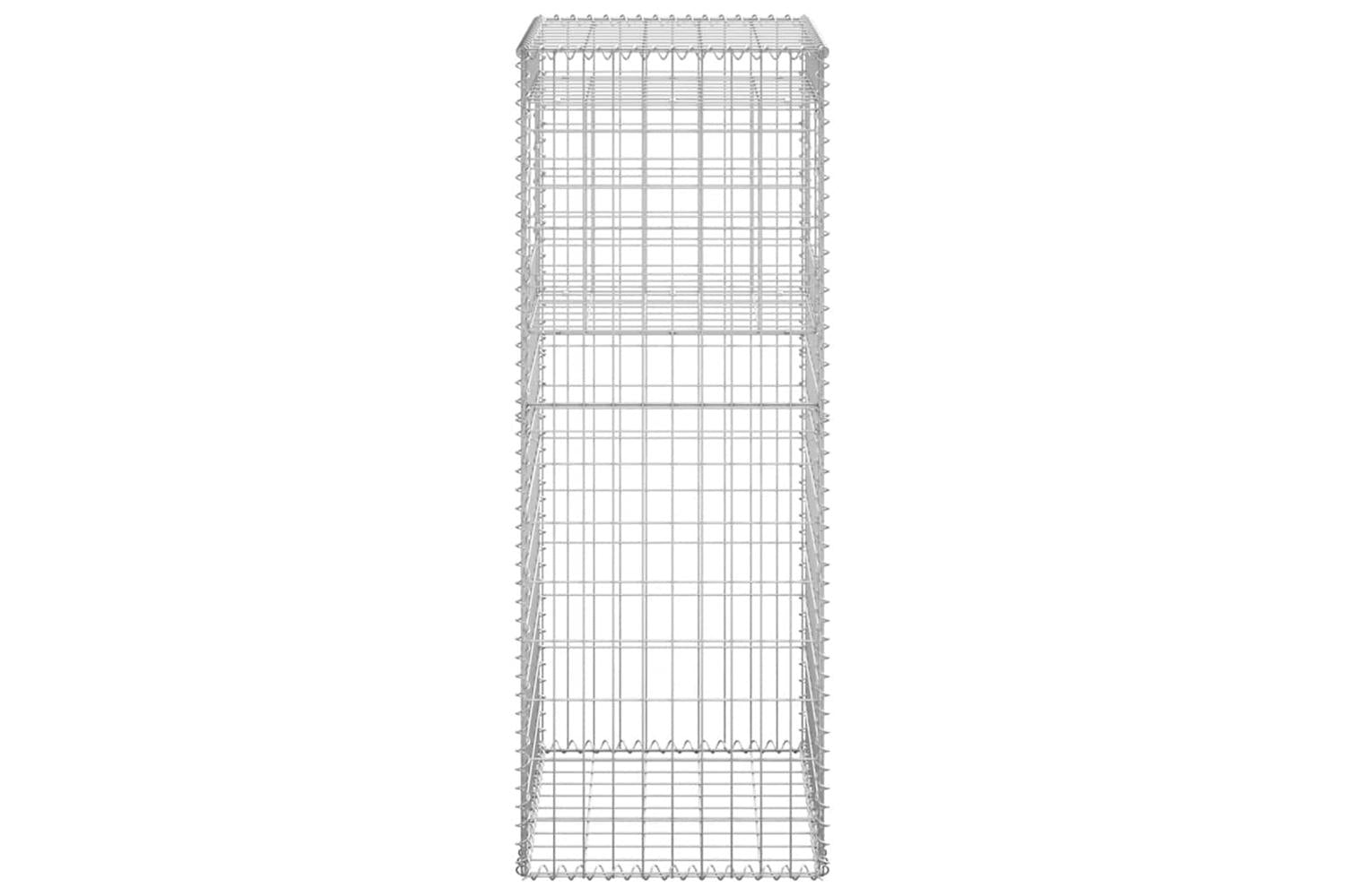 vidaXL 151271 Gabion Basket Posts 2 Pcs 50x50x140cm Iron-5