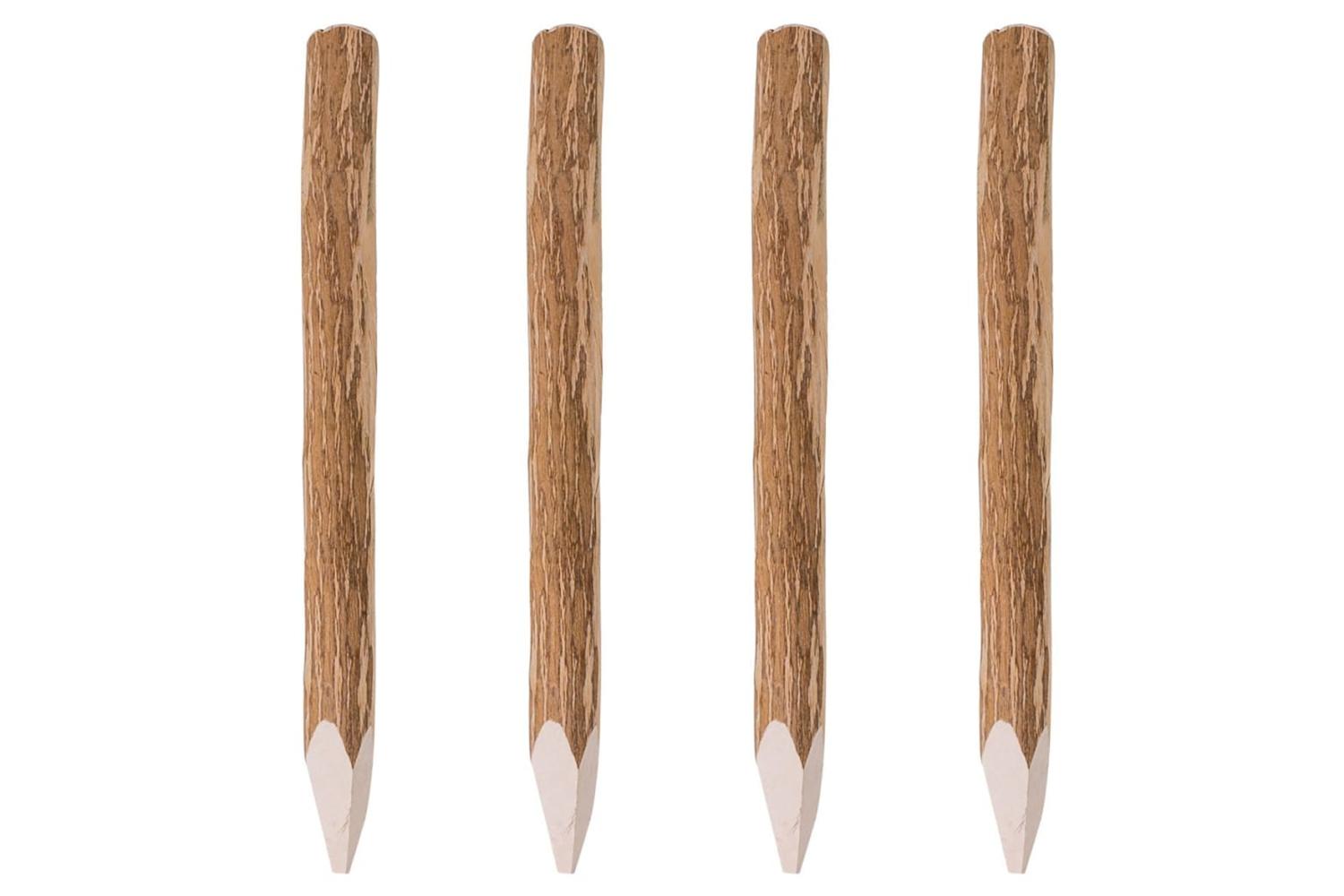 vidaXL 43144 Pointed Fence Posts 4 Pcs Hazel Wood 90cm