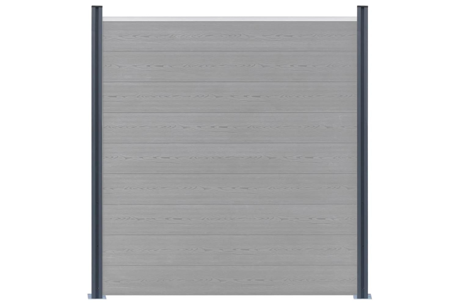 vidaXL 148986 Fence Posts 2 Pcs Dark Grey 185cm Aluminium-2