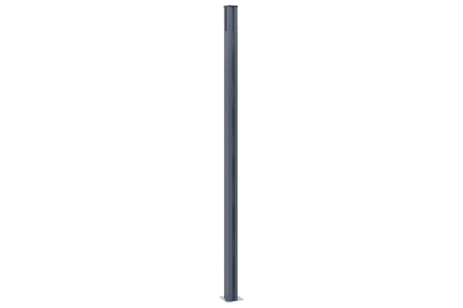 vidaXL 148986 Fence Posts 2 Pcs Dark Grey 185cm Aluminium-5