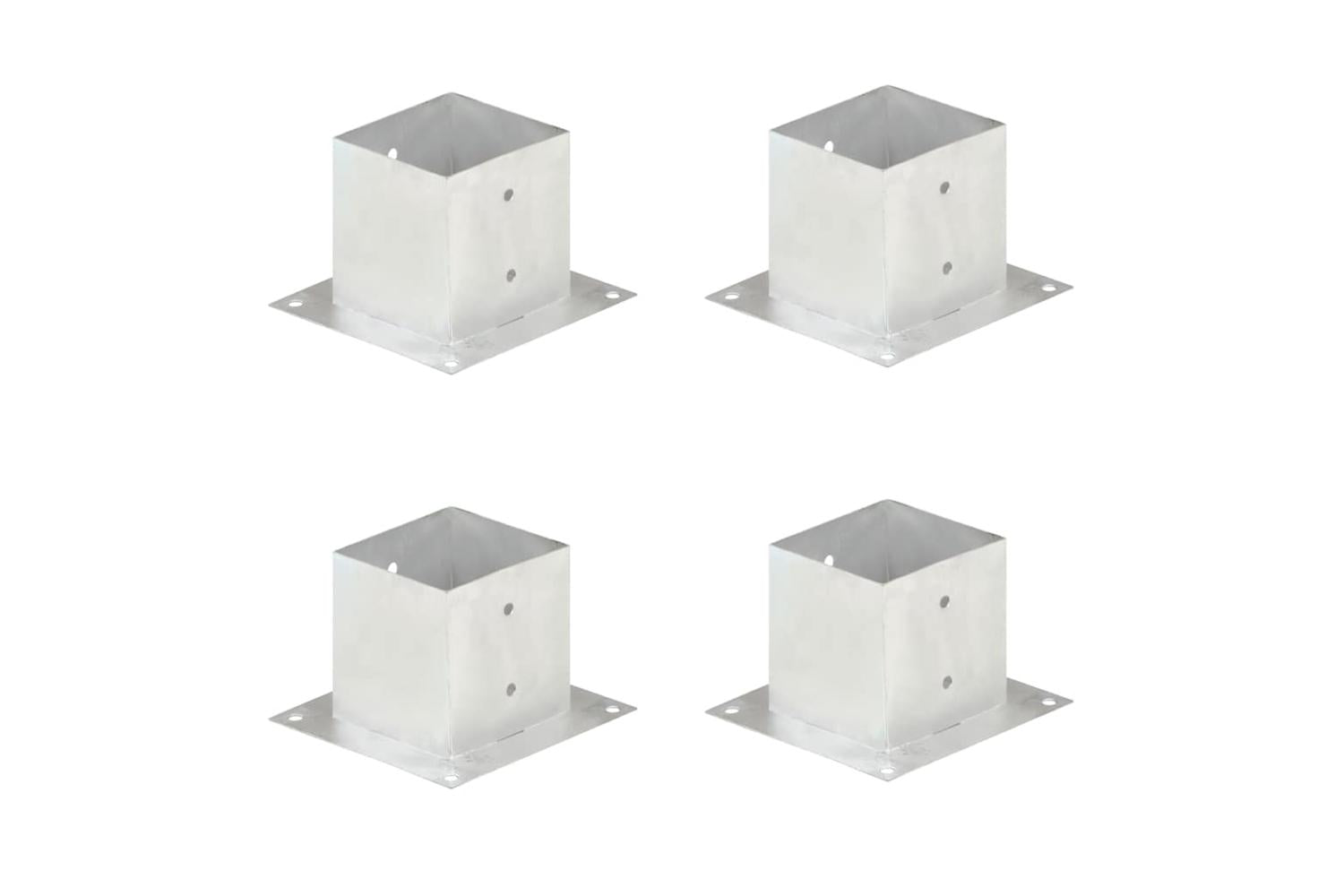 vidaXL 145452 Post Anchors 4 Pcs Galvanised Metal 141mm