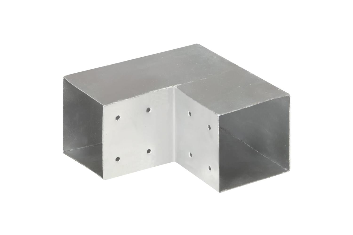 vidaXL 145478 Post Connectors 4 Pcs L Shape Galvanised Metal 101x101mm-4