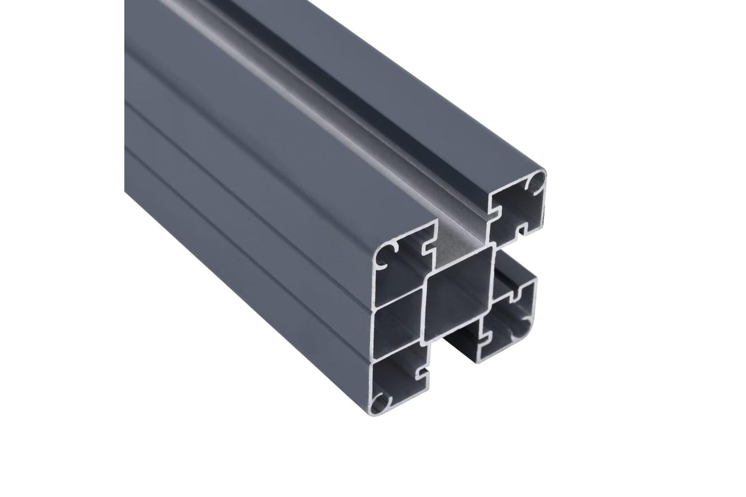 vidaXL 148987 Fence Posts 3 Pcs Dark Grey 185cm Aluminium-6