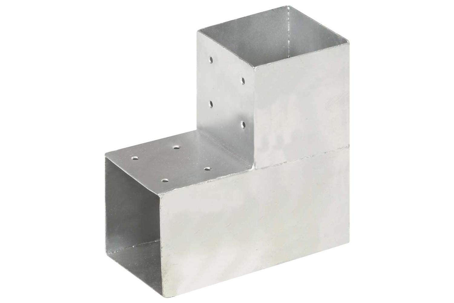vidaXL 145477 Post Connector L Shape Galvanised Metal 101x101mm