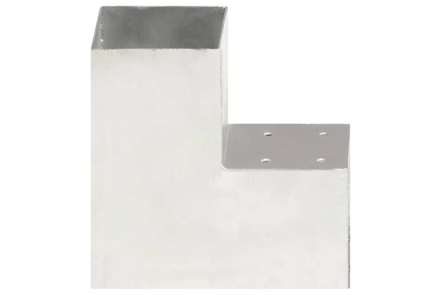 vidaXL 145477 Post Connector L Shape Galvanised Metal 101x101mm-2