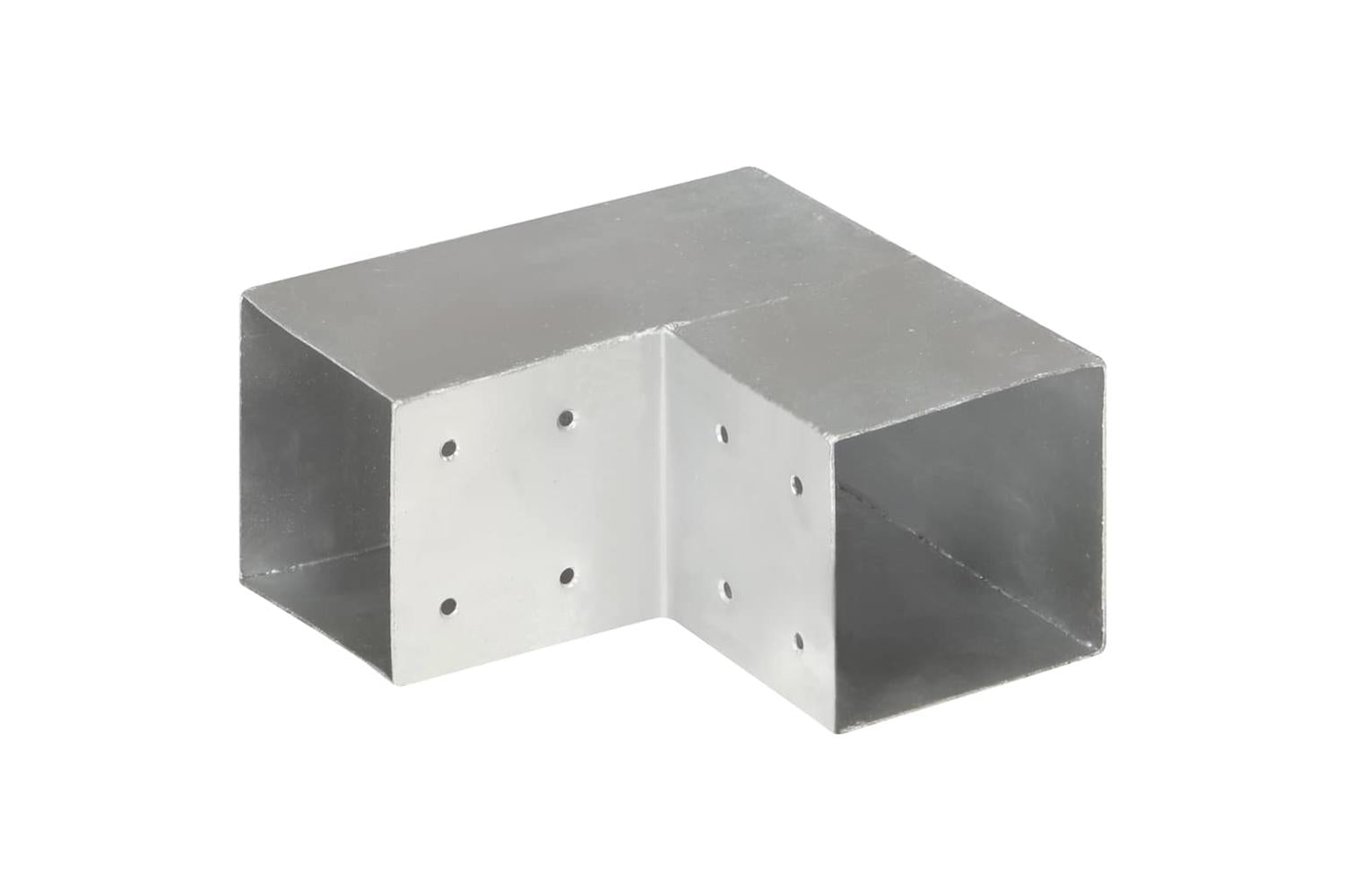 vidaXL 145477 Post Connector L Shape Galvanised Metal 101x101mm-3