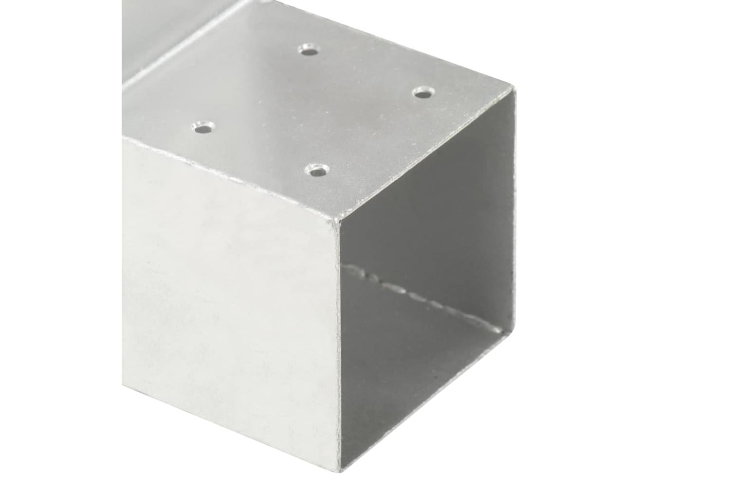vidaXL 145477 Post Connector L Shape Galvanised Metal 101x101mm-5