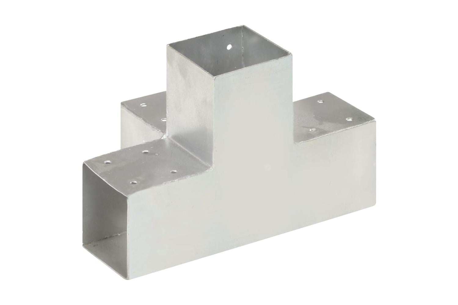 vidaXL 145476 Post Connectors 4 Pcs X Shape Galvanised Metal 91x91mm-5