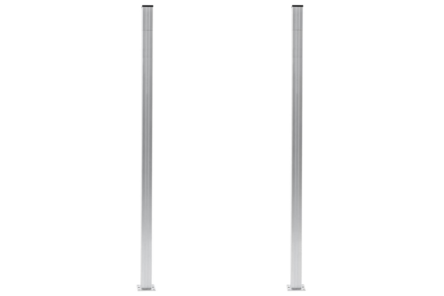 vidaXL 49076 Fence Posts 2 Pcs Aluminium 185cm-2