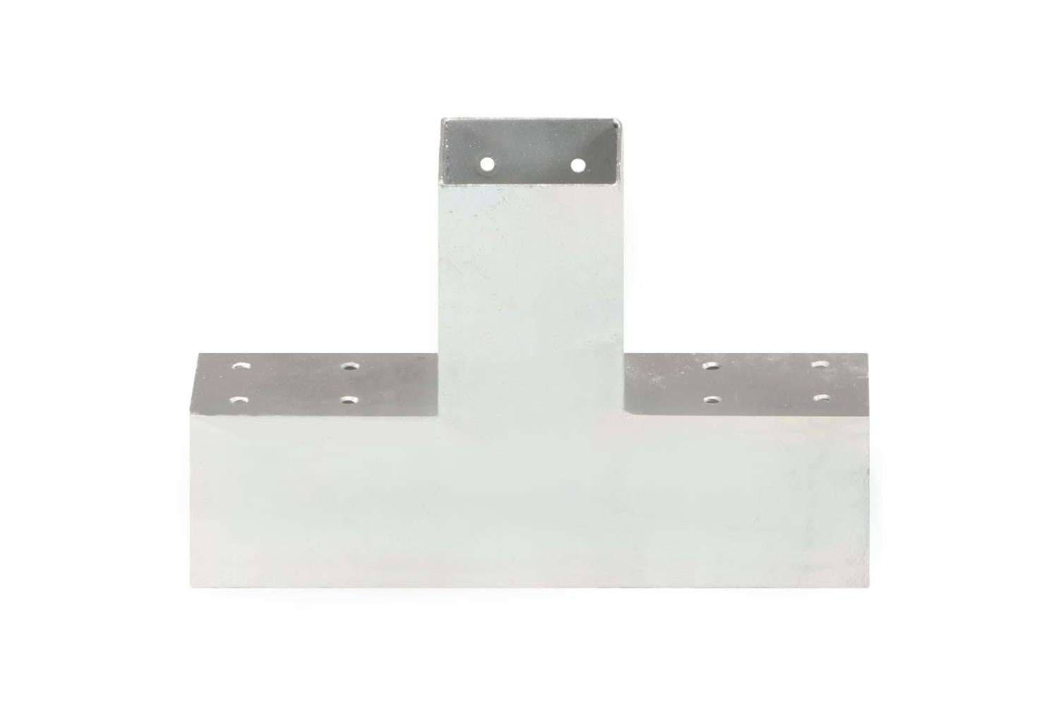 vidaXL 145460 Post Connectors 4 Pcs X Shape Galvanised Metal 71x71mm-4