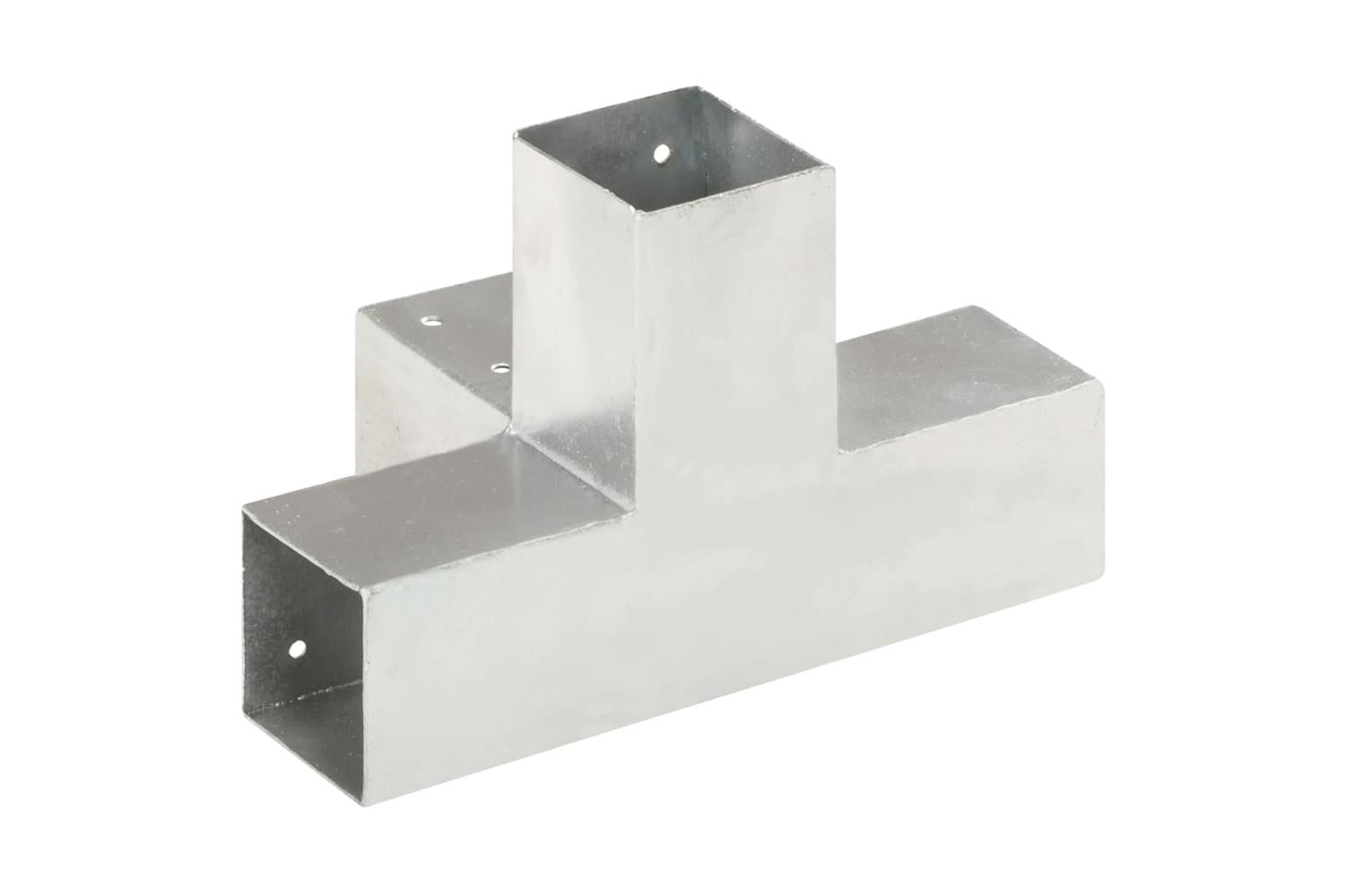 vidaXL 145460 Post Connectors 4 Pcs X Shape Galvanised Metal 71x71mm-5