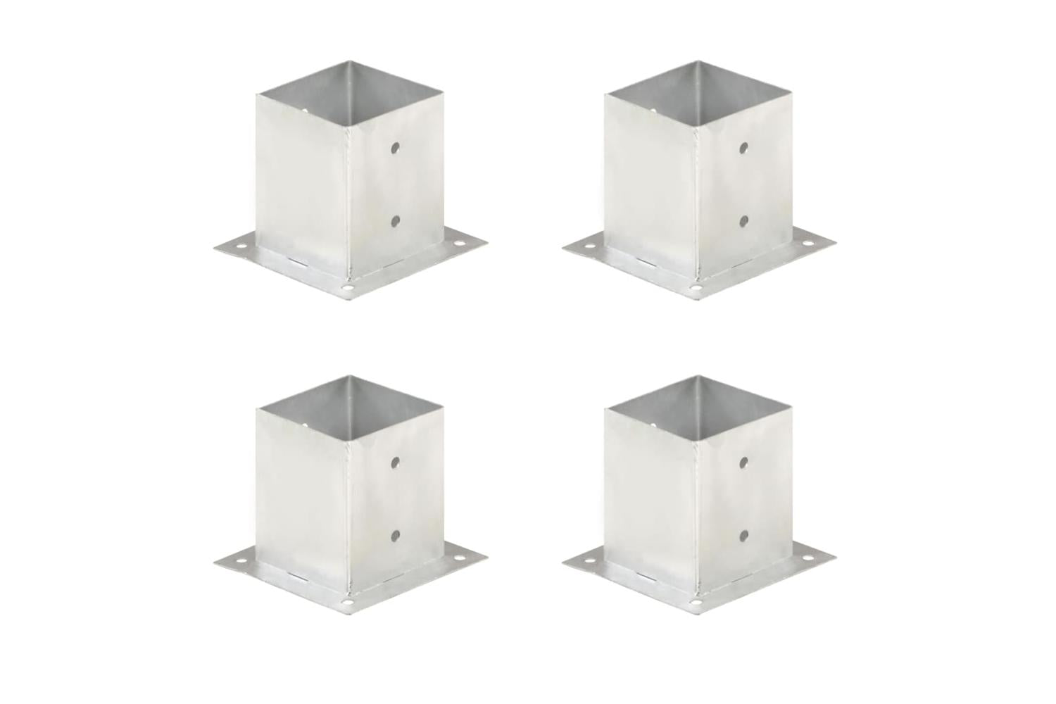 vidaXL 145451 Post Anchors 4 Pcs Galvanised Metal 121mm