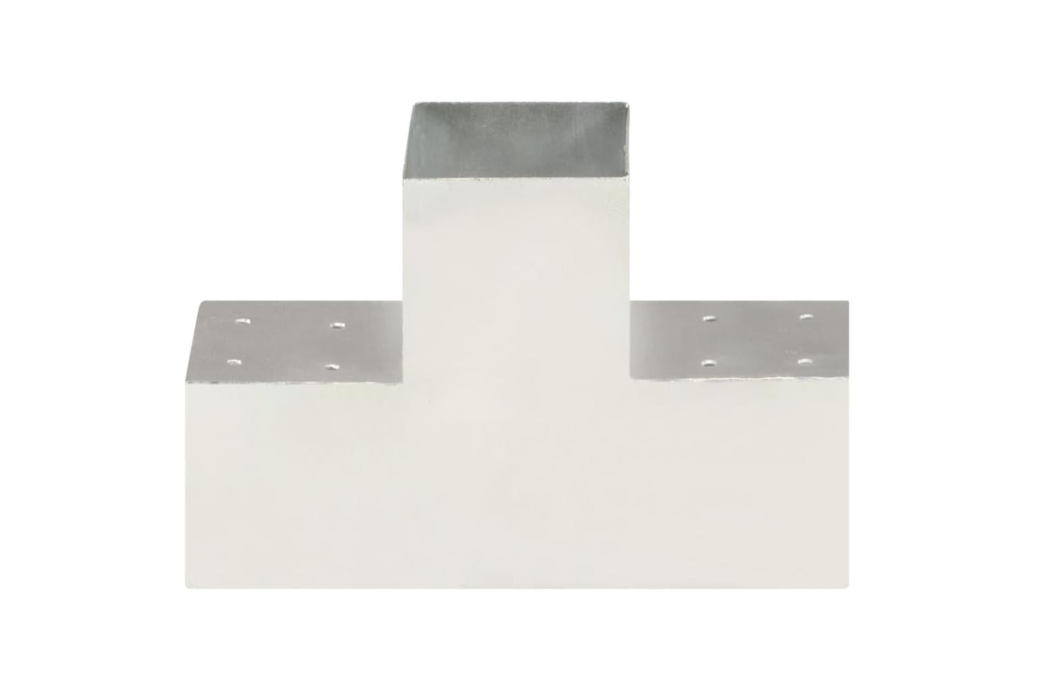 vidaXL 145479 Post Connector T Shape Galvanised Metal 101x101mm-2