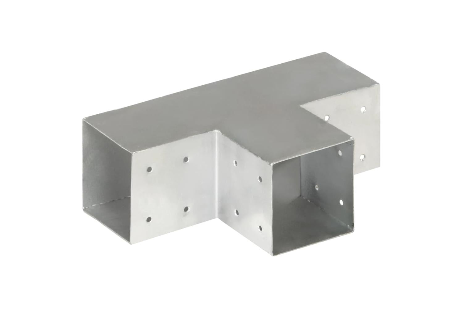 vidaXL 145479 Post Connector T Shape Galvanised Metal 101x101mm-3
