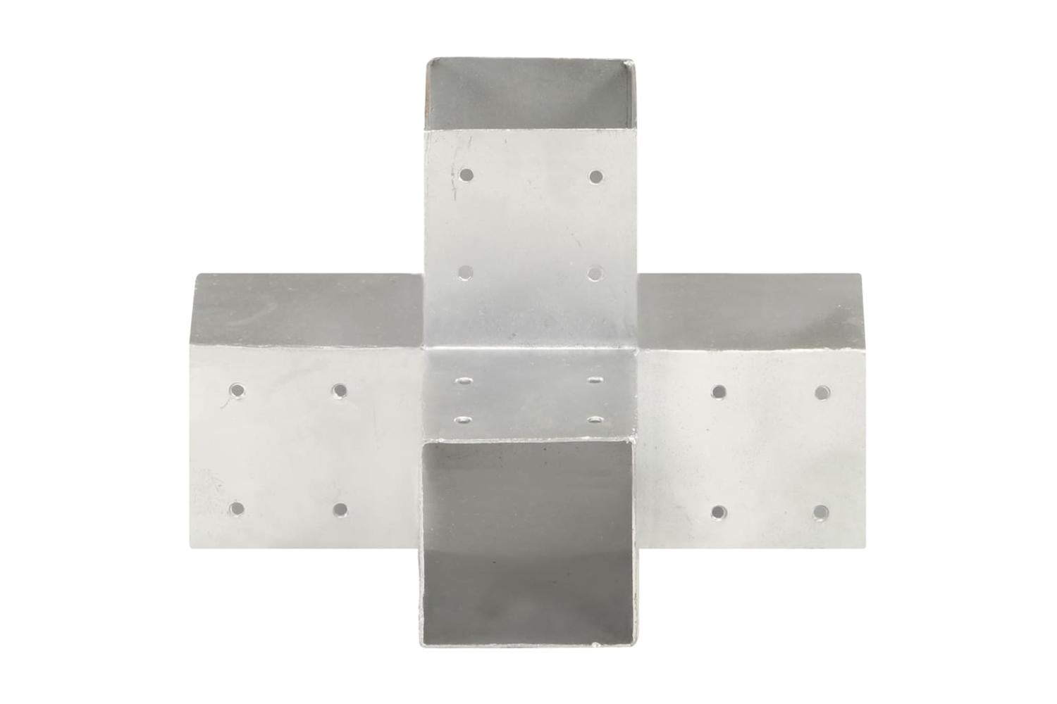 vidaXL 145475 Post Connector X Shape Galvanised Metal 91x91mm-2