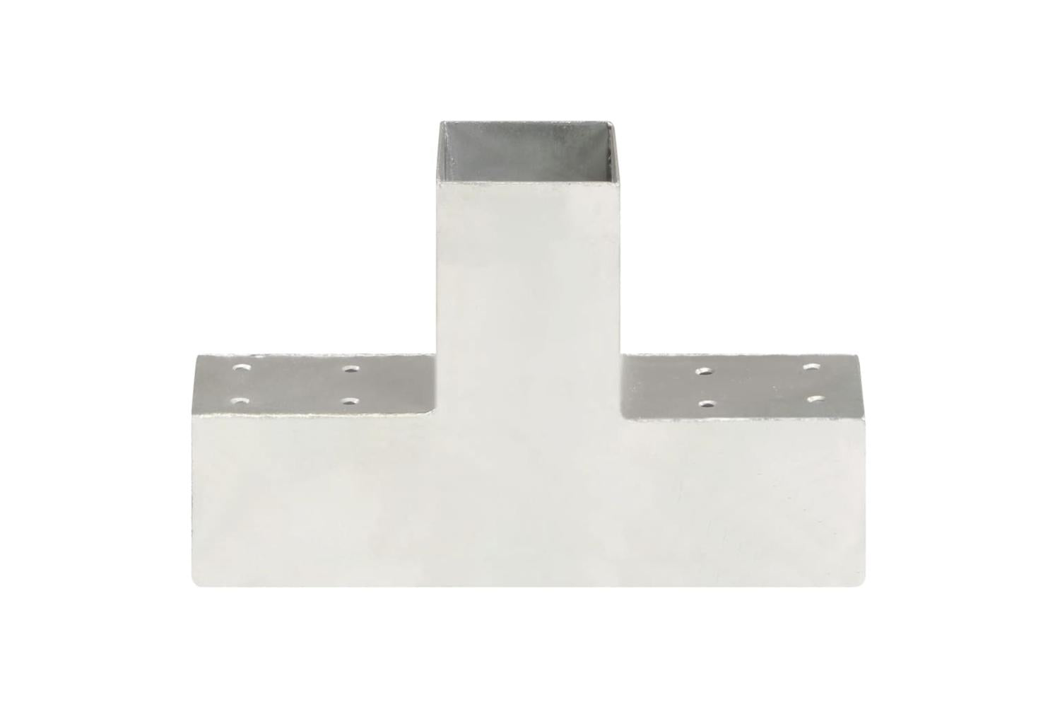 vidaXL 145455 Post Connector T Shape Galvanised Metal 71x71mm-2