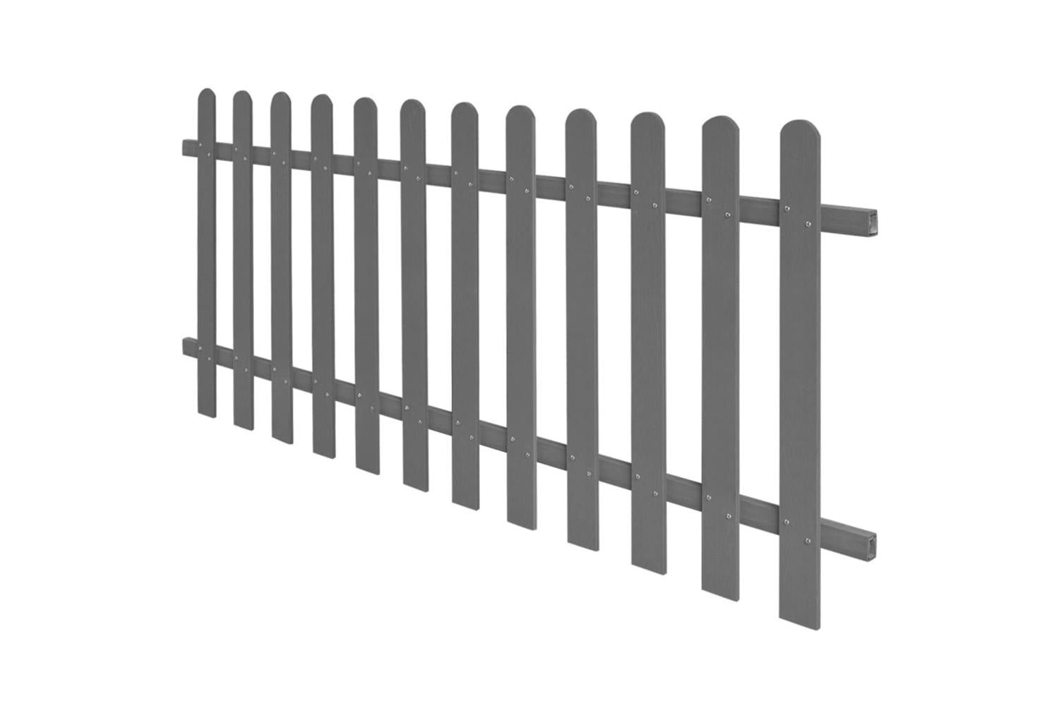 vidaXL 42819 Picket Fence Wpc 200x80cm-2