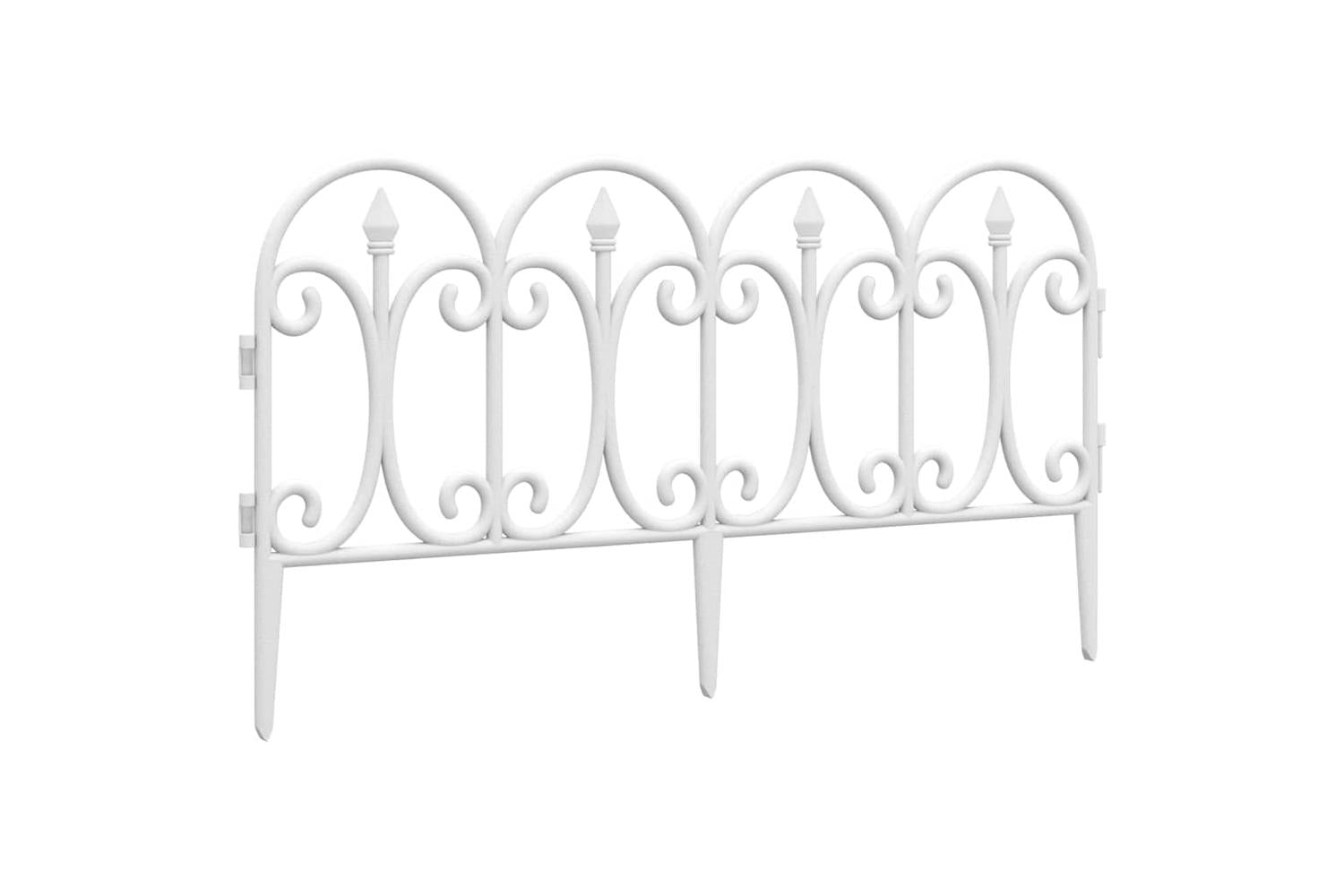 Vidaxl 318294 Lawn Edgings 17 Pcs White 10 M Pp-3