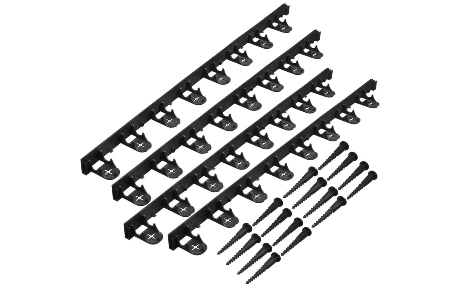Nature 428507 Garden Border Edging And Anchor Pegs Black