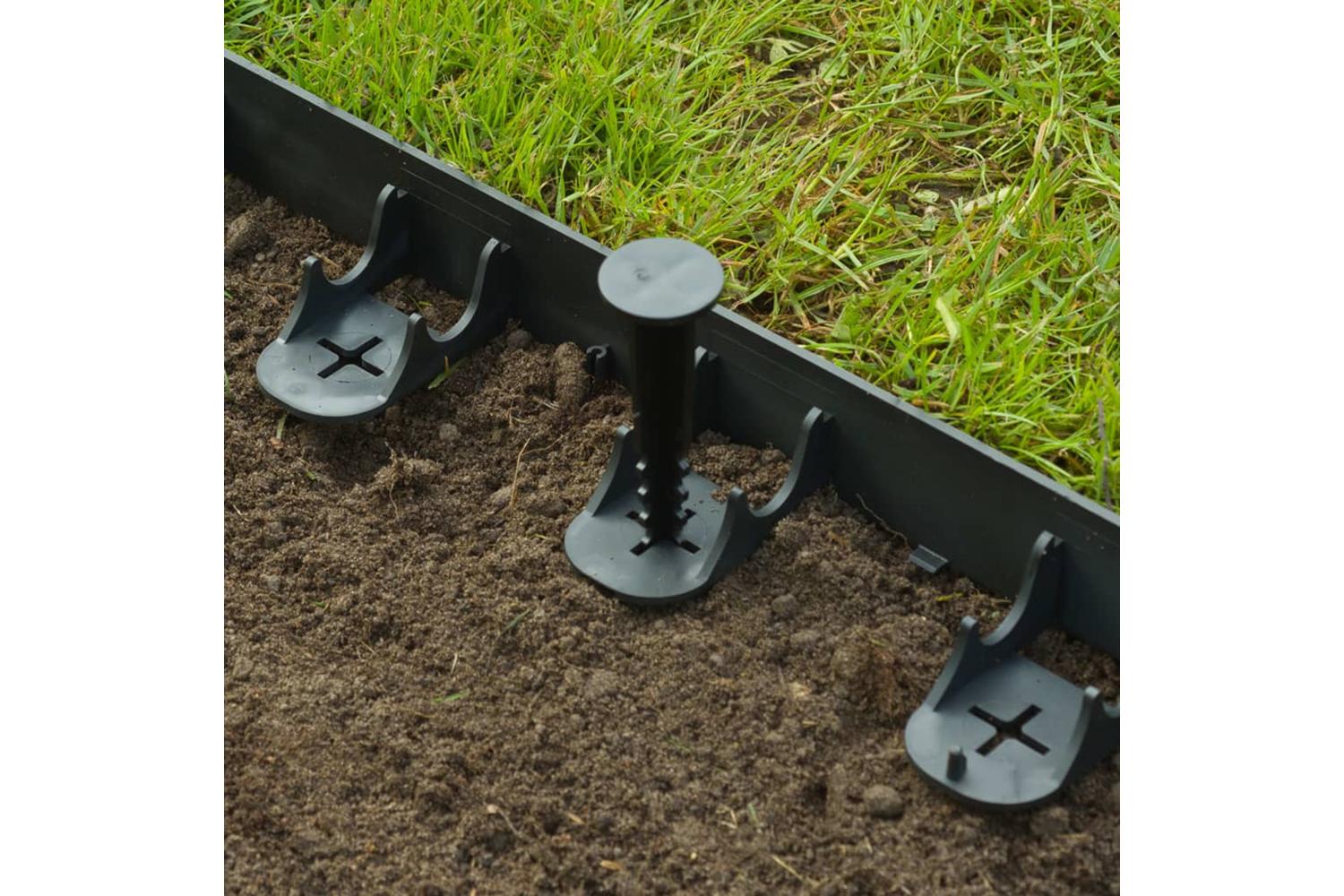Nature 428507 Garden Border Edging And Anchor Pegs Black-5