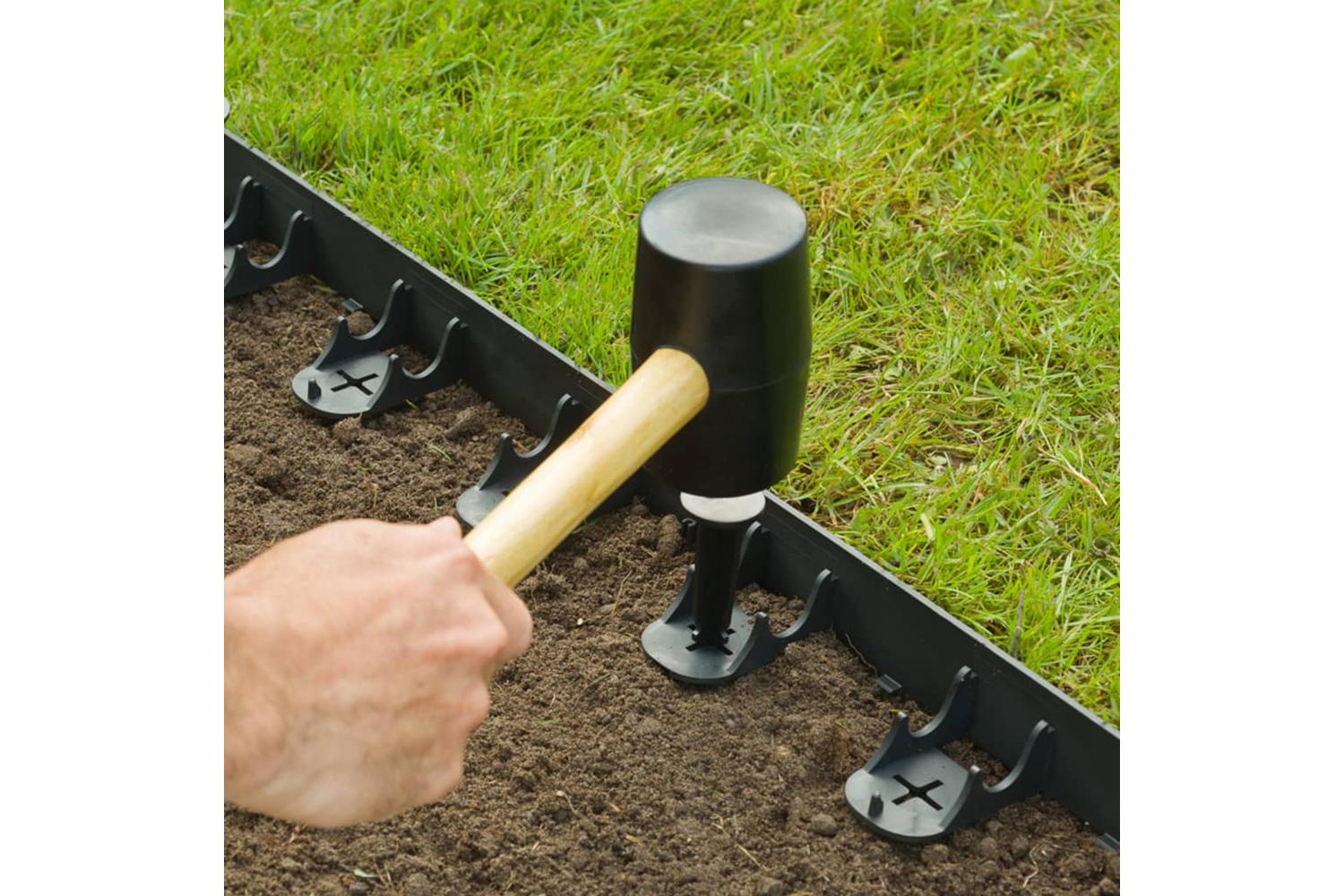 Nature 428507 Garden Border Edging And Anchor Pegs Black-6