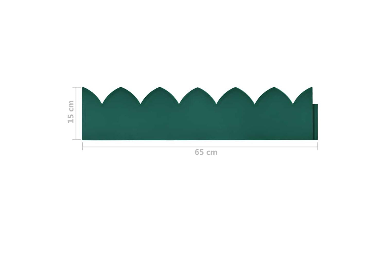 vidaXL 48234 Lawn Edgings 10 Pcs Green 65x15cm Pp-8