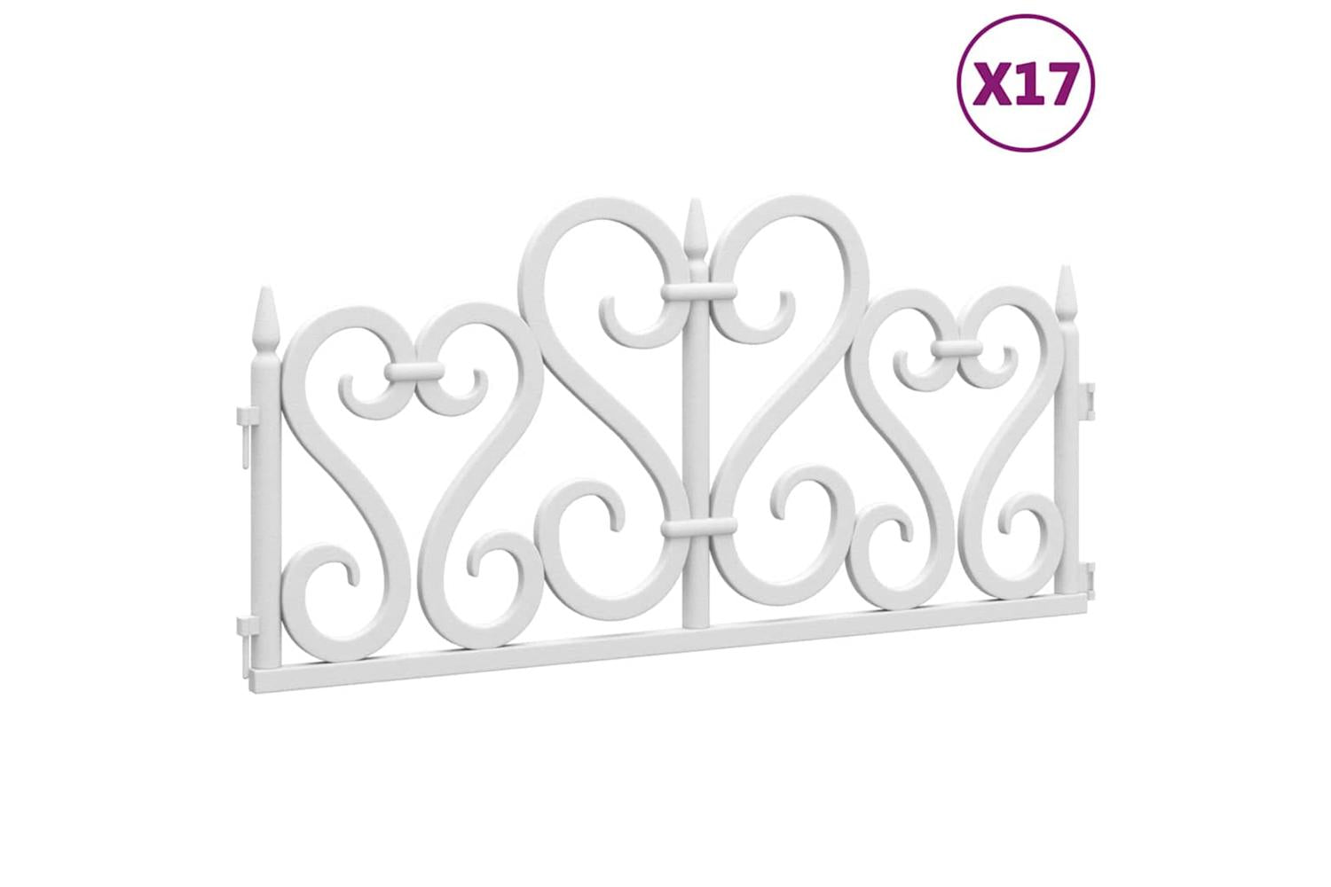 Vidaxl 318300 Lawn Edgings 17 Pcs White 10 M Pp-2