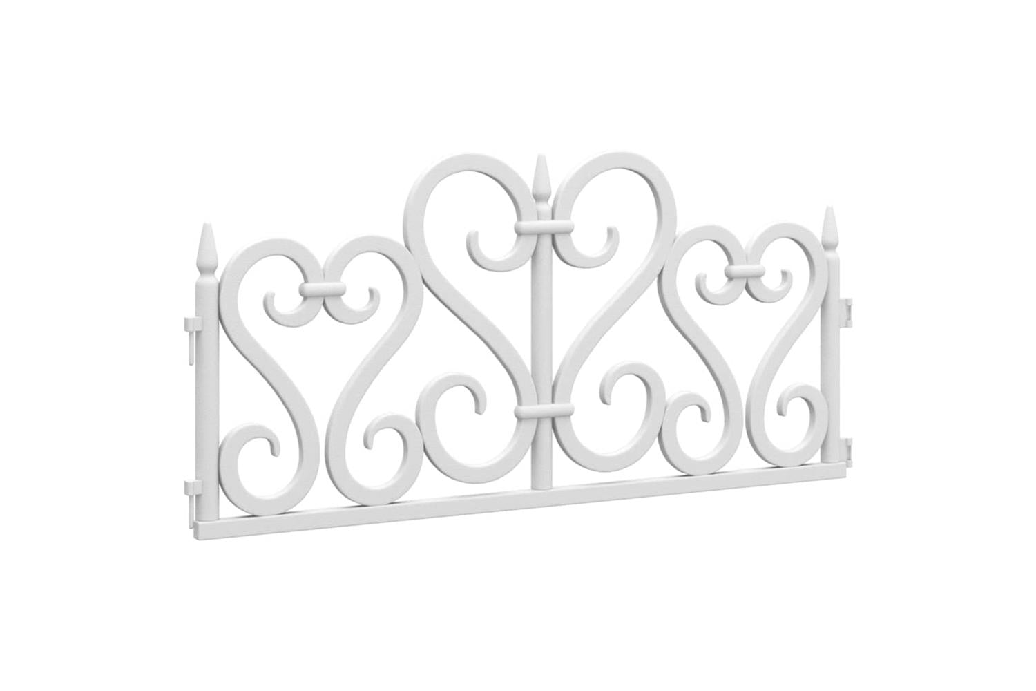 Vidaxl 318300 Lawn Edgings 17 Pcs White 10 M Pp-3