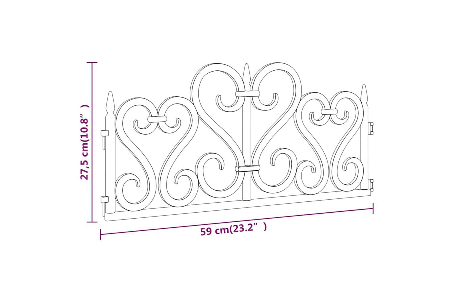 Vidaxl 318300 Lawn Edgings 17 Pcs White 10 M Pp-6