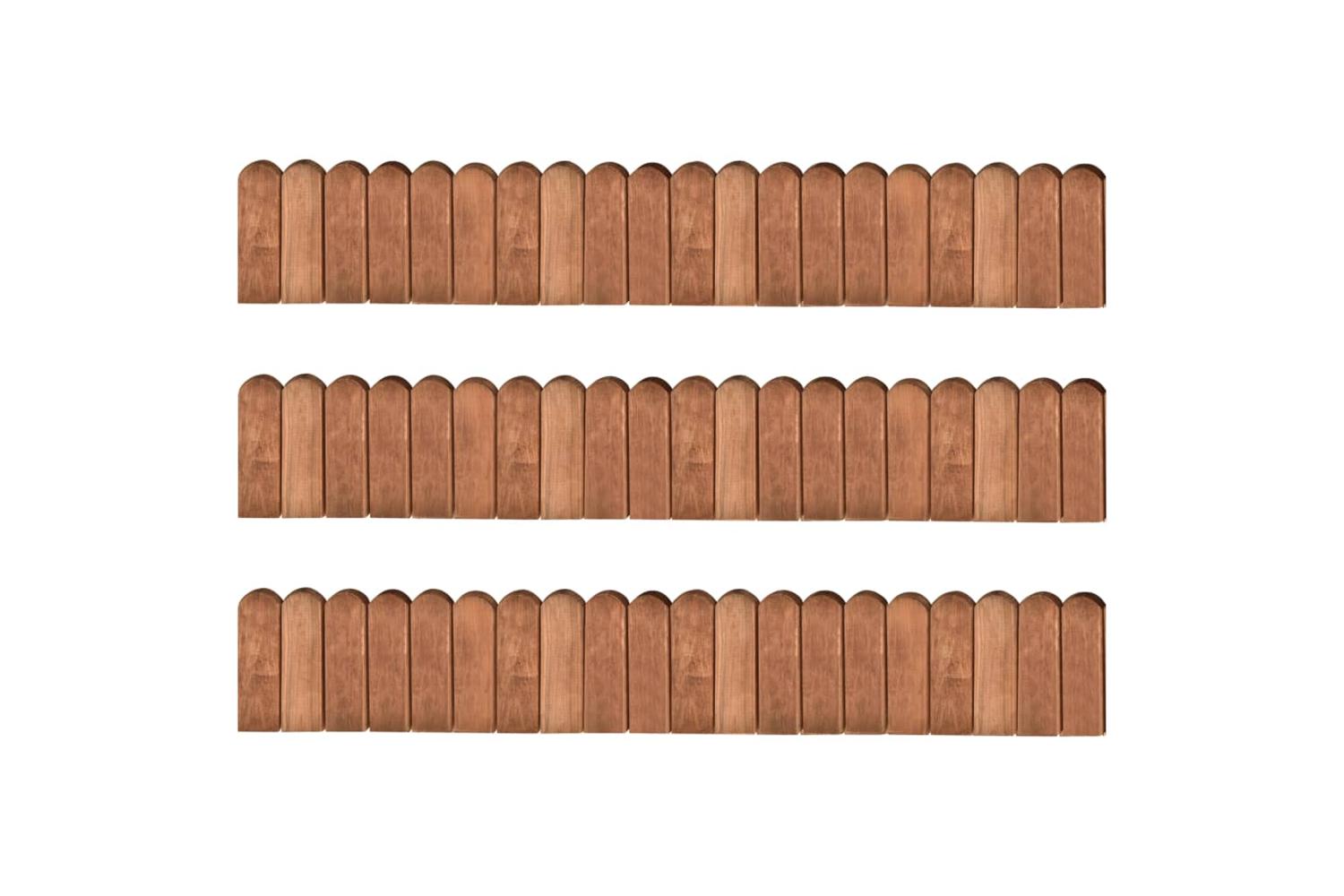 vidaXL Border Rolls 3 Pcs 120cm Impregnated Pinewood