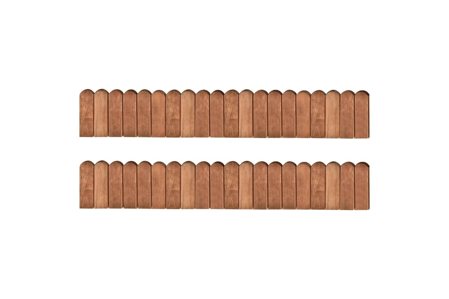 vidaXL Border Rolls 2 Pcs 120cm Impregnated Pinewood