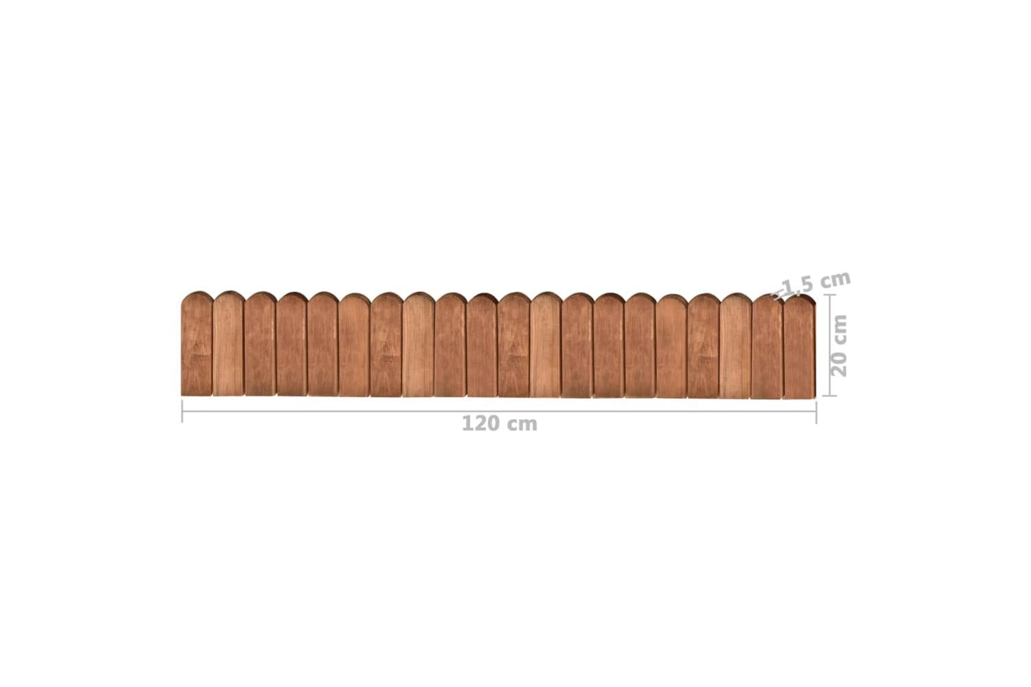 vidaXL 49106 Border Roll Brown 120cm Impregnated Pinewood-5