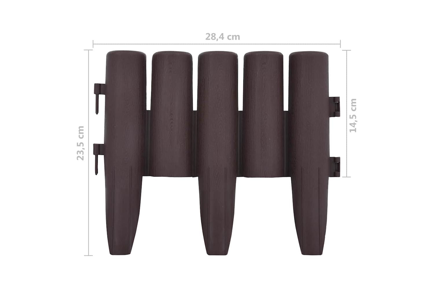 Vidaxl 48620 Lawn Edgings 36 Pcs Brown 10 M Pp-7