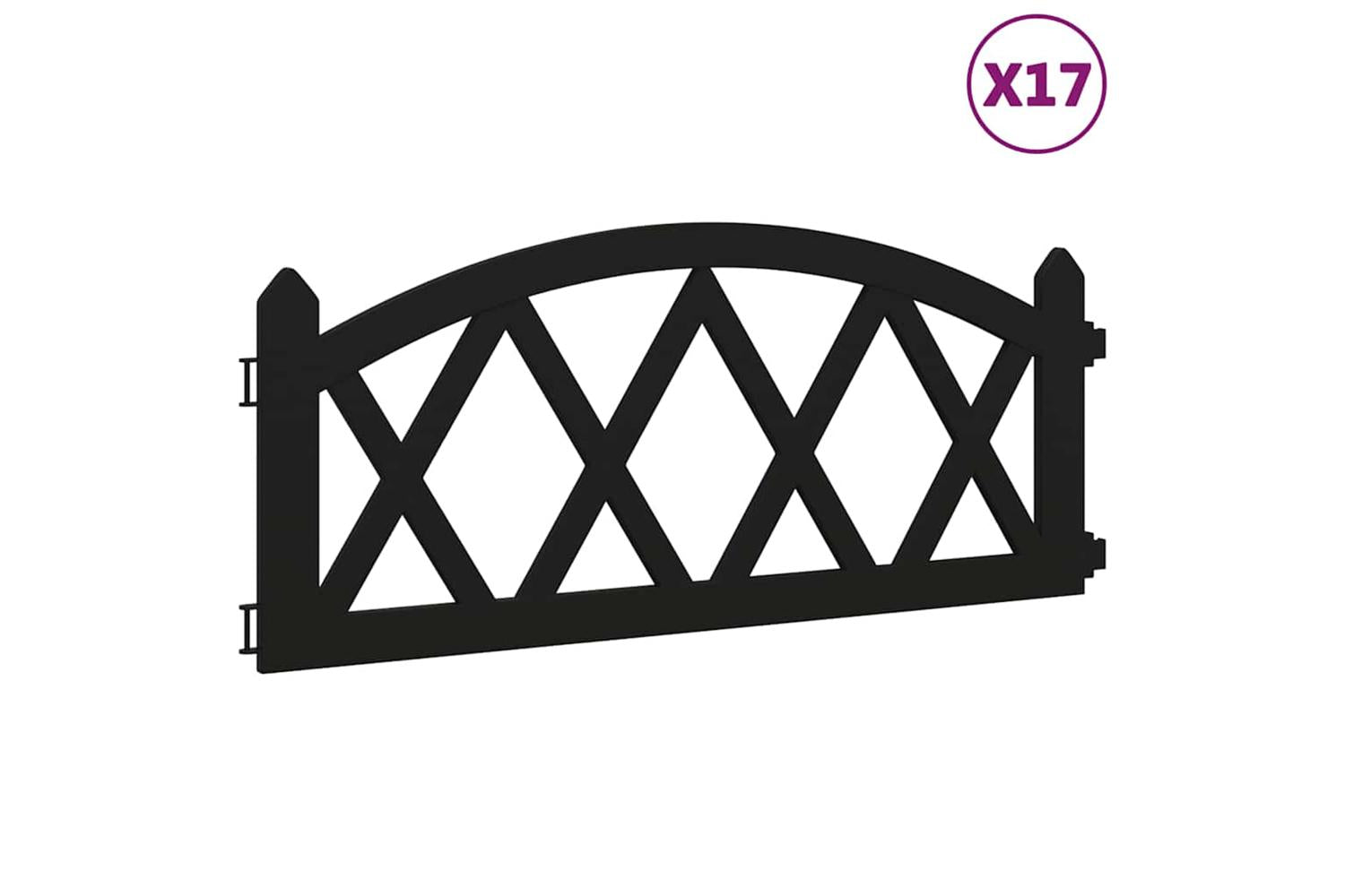 Vidaxl 318297 Lawn Edgings 17 Pcs Black 10 M Pp-2
