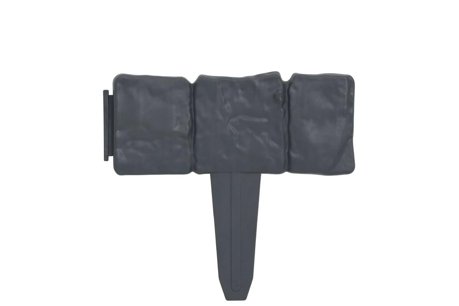 Vidaxl 314684 Lawn Fence Stone Look 41 Pcs Plastic 10 M-3