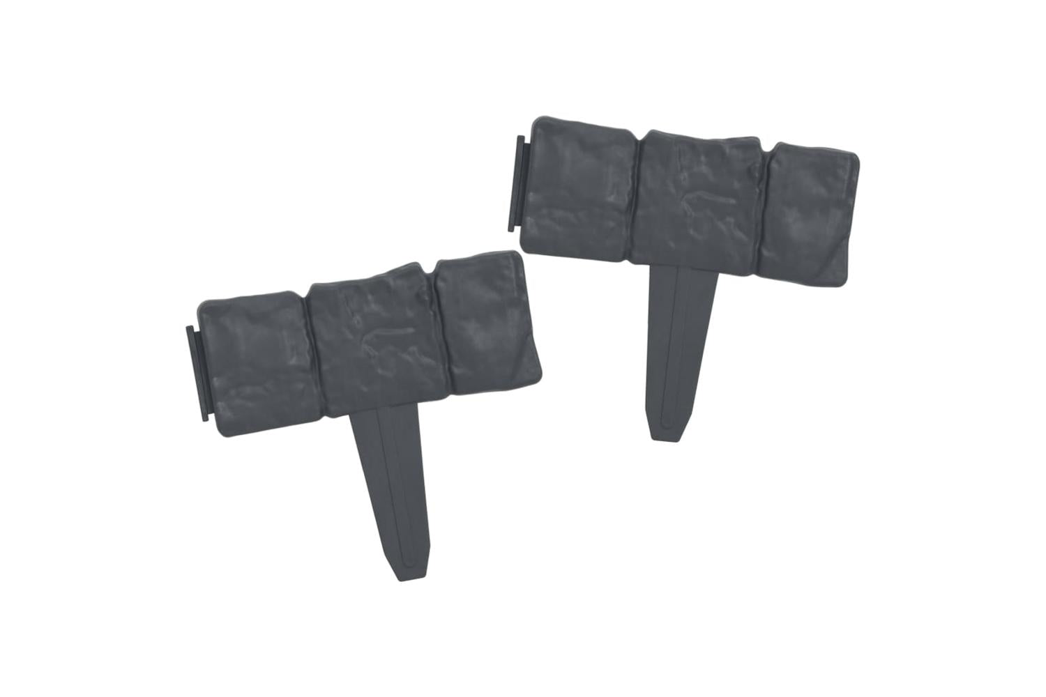 Vidaxl 314684 Lawn Fence Stone Look 41 Pcs Plastic 10 M-5