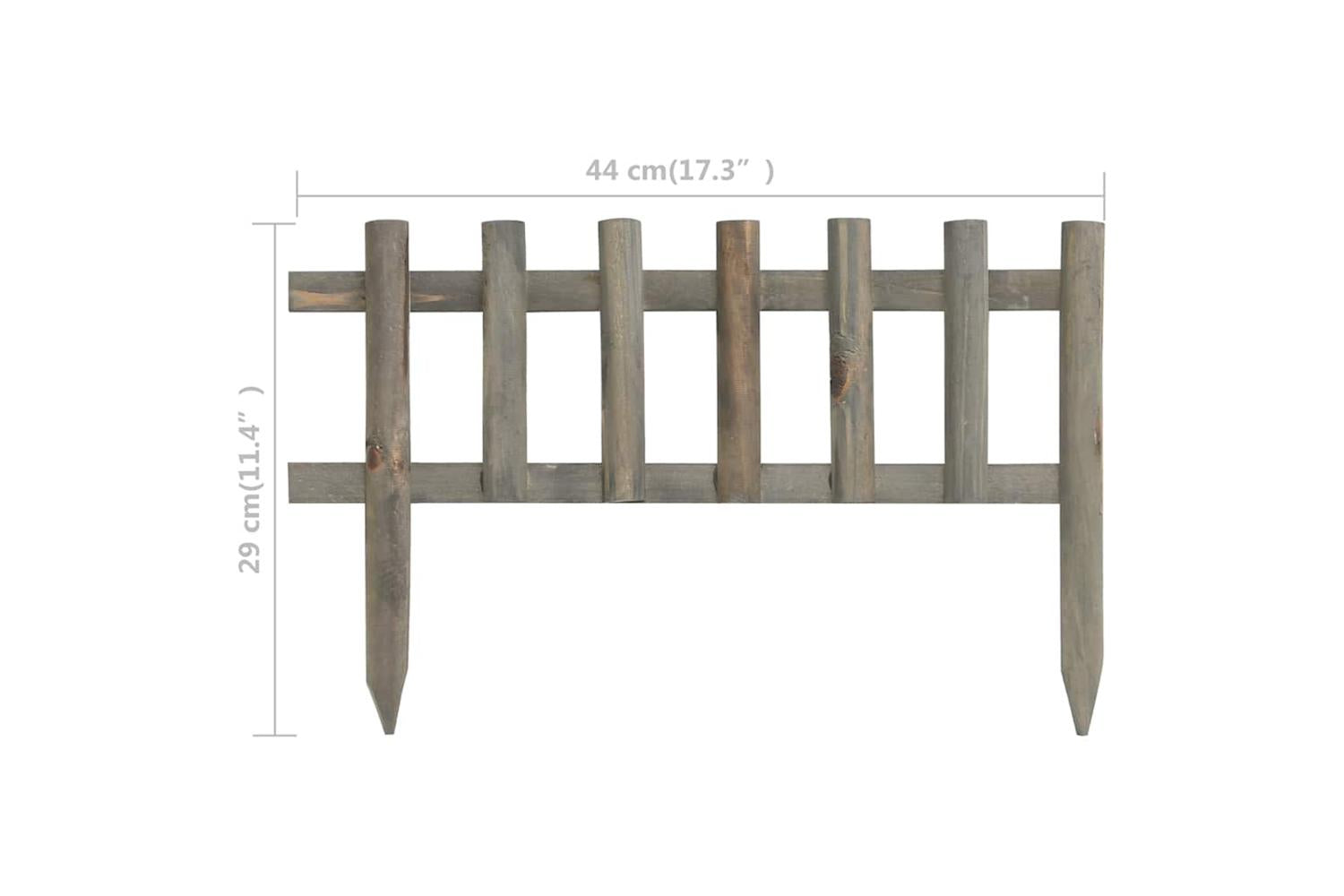 Vidaxl 314845 Lawn Edgings 10 Pcs Firwood 4.4 M-6