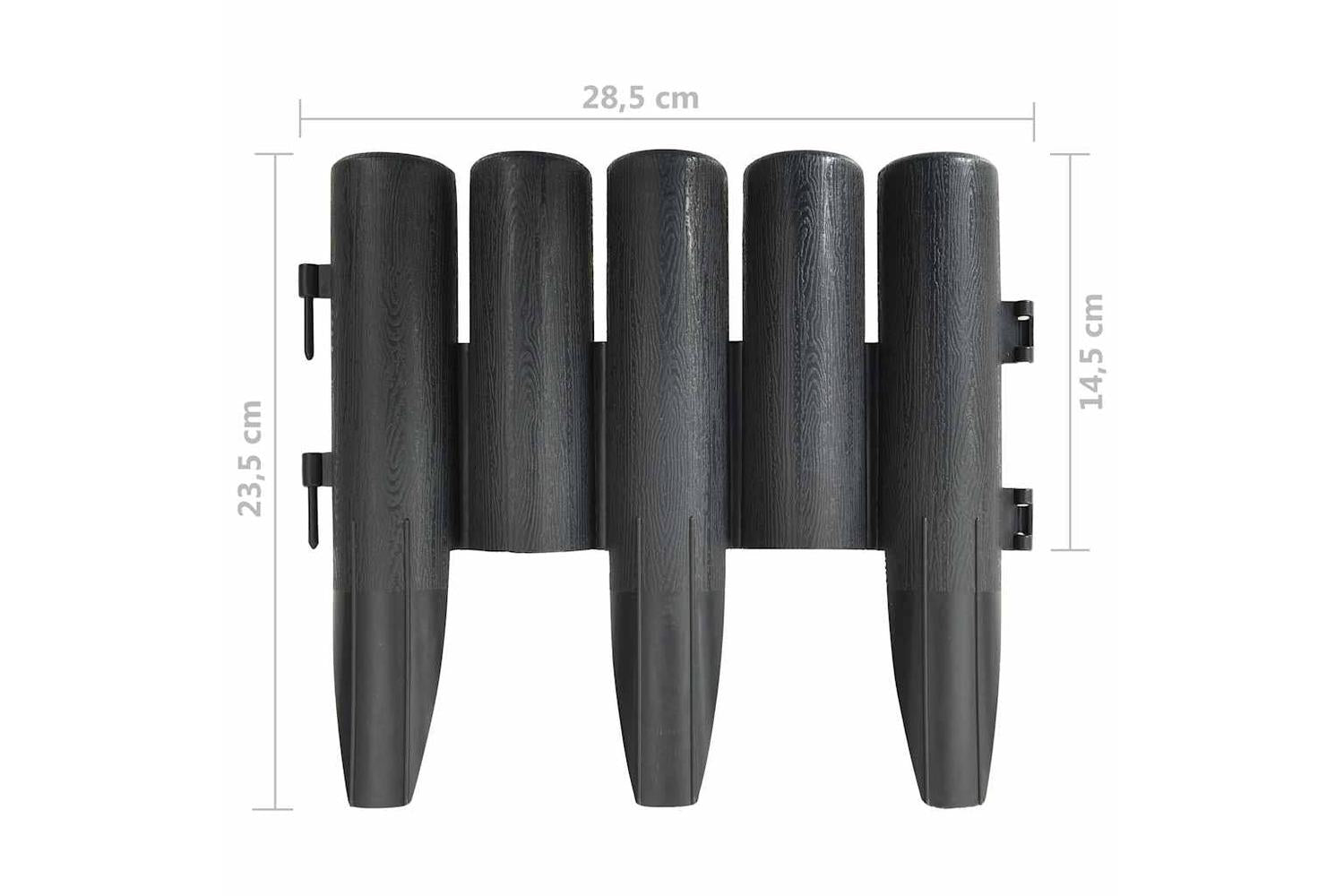 Vidaxl 314681 Lawn Edgings 36 Pcs Anthracite 10 M Pp-7