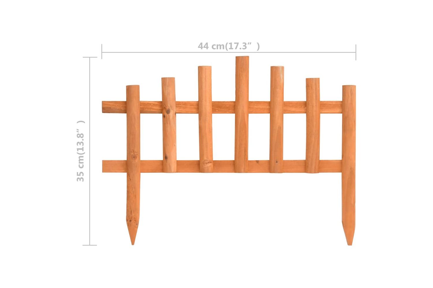 Vidaxl 314846 Lawn Edgings 10 Pcs Firwood 4.4 M-6