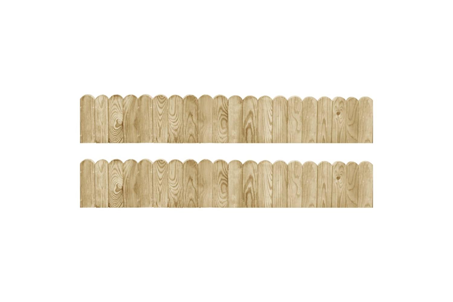 vidaXL 3053642 Border Rolls 2 Pcs 120cm Impregnated Pinewood