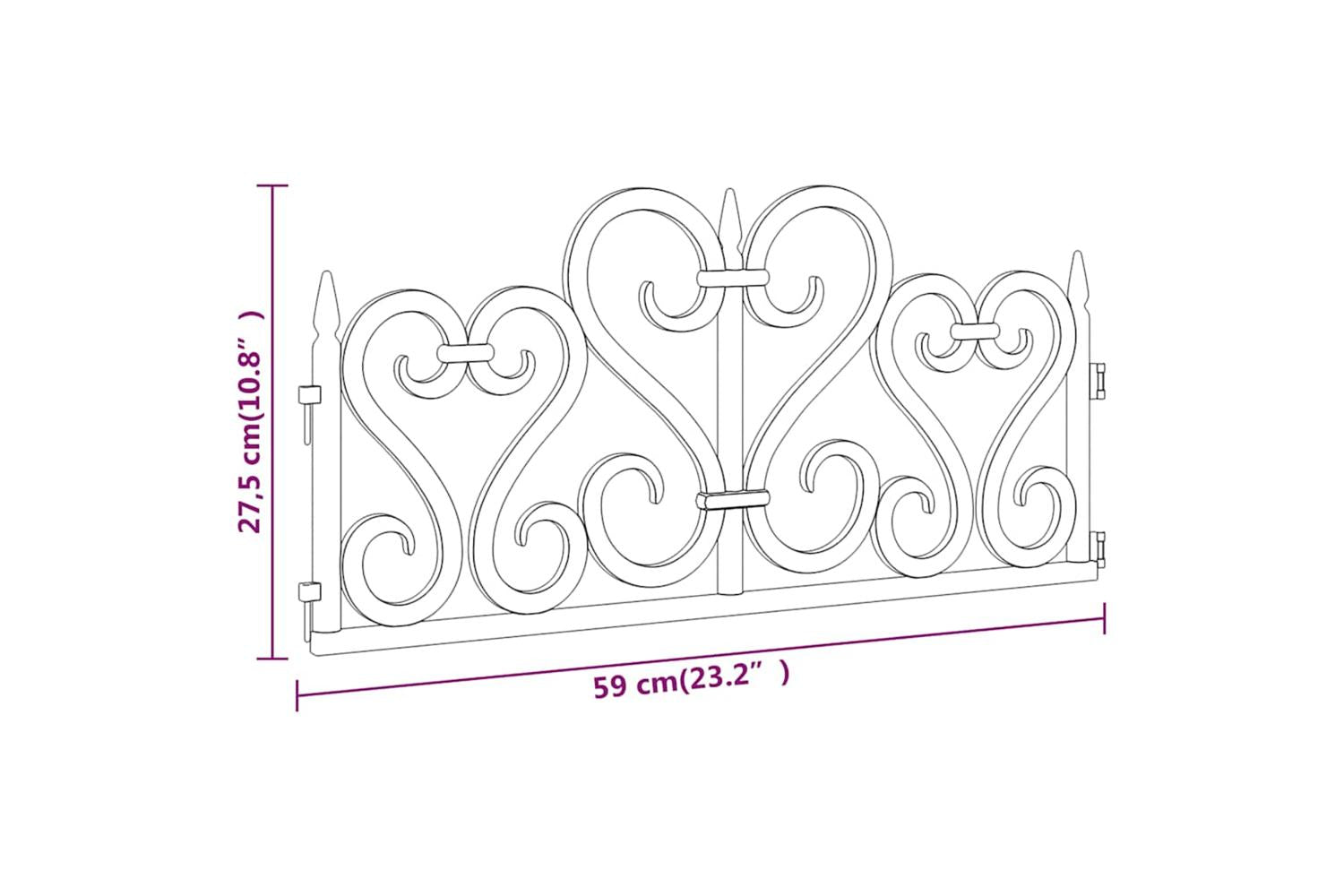 Vidaxl 318301 Lawn Edgings 17 Pcs Black 10 M Pp-6